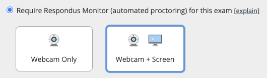 Respondus Monitor Settings