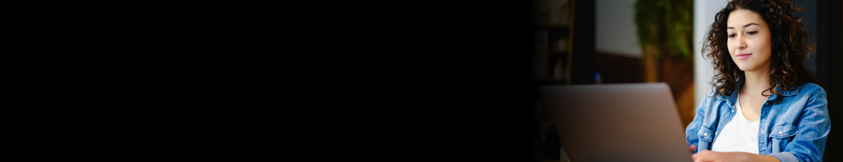 Woman looking at a laptop screen